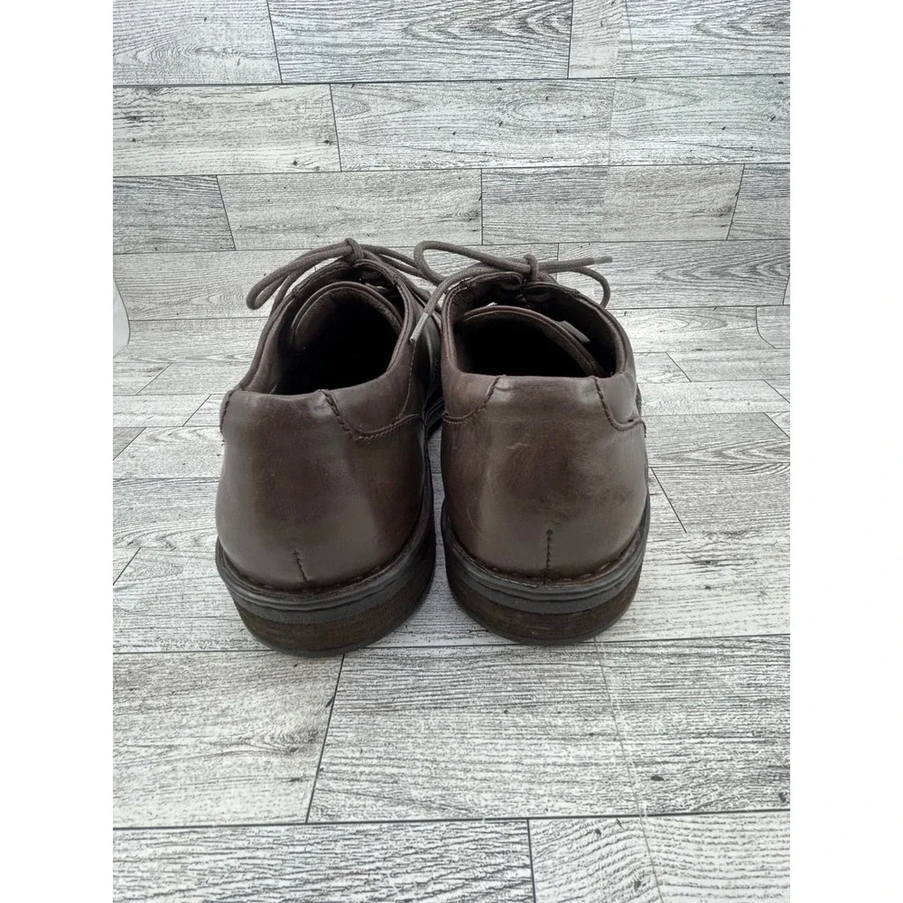 Born Mens Brown Leather Bicycle Toe Oxford Dress Shoes H14052 Size‎ 11.5M